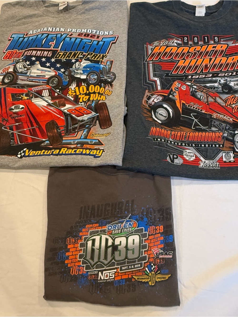 Lot of 3 Y2K Speedway Racing Grand prix  Graphic XL